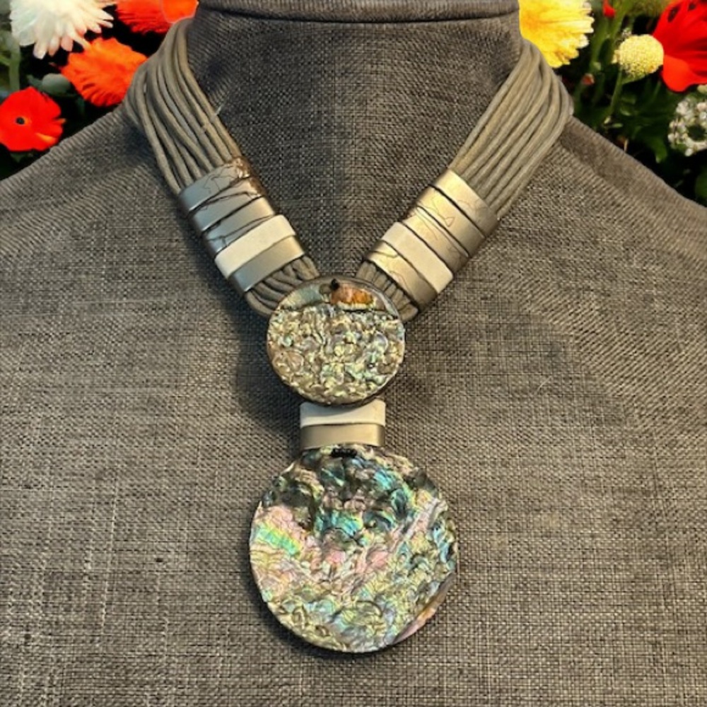 Vintage Abalone Shell Necklace